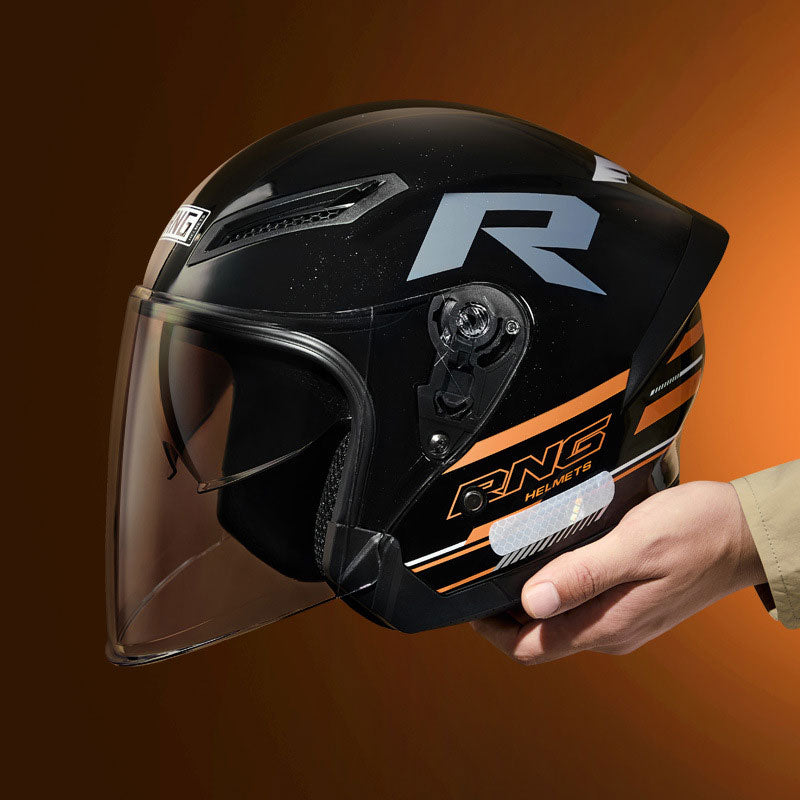 Dual-lens open-face motorcycle helmet-I78