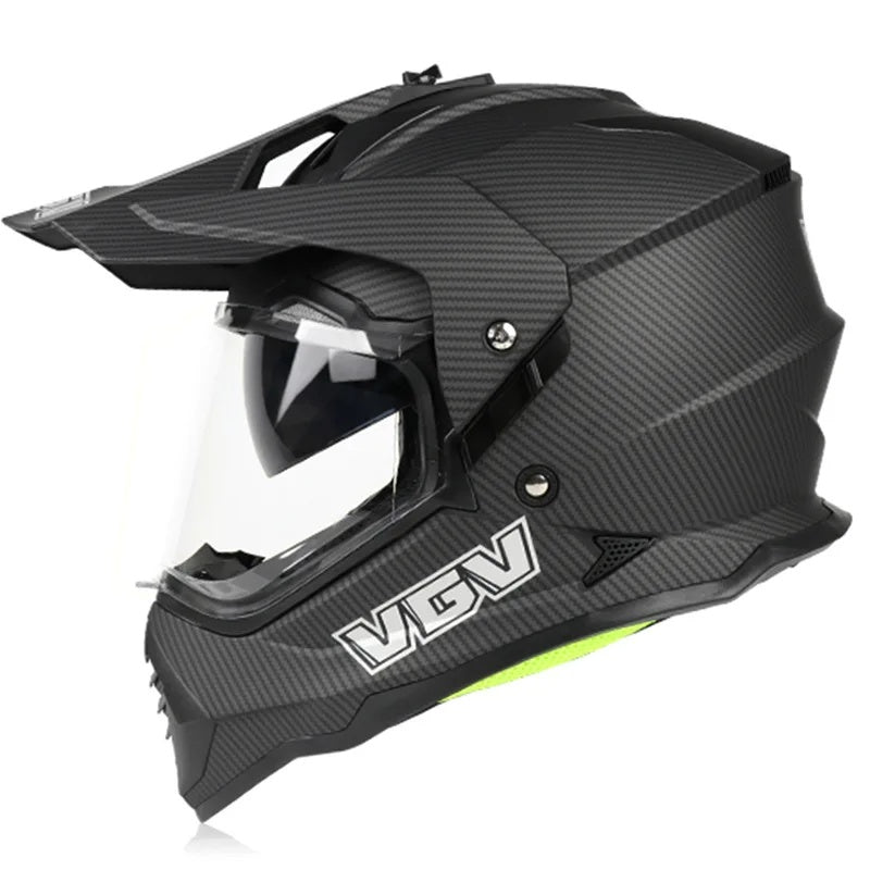 Dual-lens adventure motocross helmet-I63