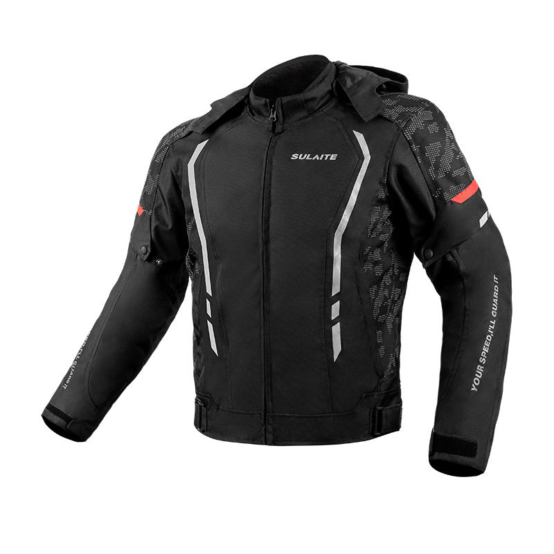 The lining of the motorcycle riding suit is removable-J73