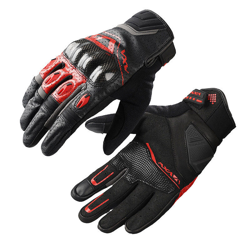 Motorcycle riding gloves made of carbon fiber and sheepskin-G77