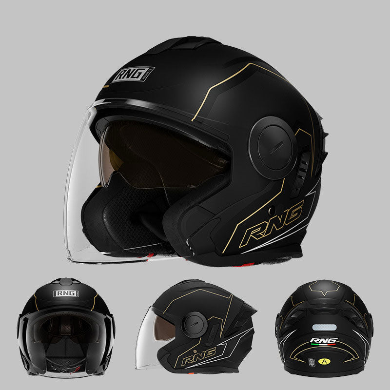 Motorcycle helmet with high-definition dual lenses-I77