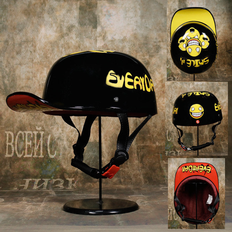 Retro-style duckbill helmet-I248