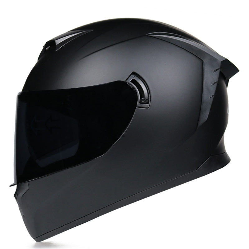 Full-face motorcycle helmet with dual visors (tinted)-I205