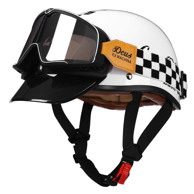 Retro half-helmet, summer travel gear-I18