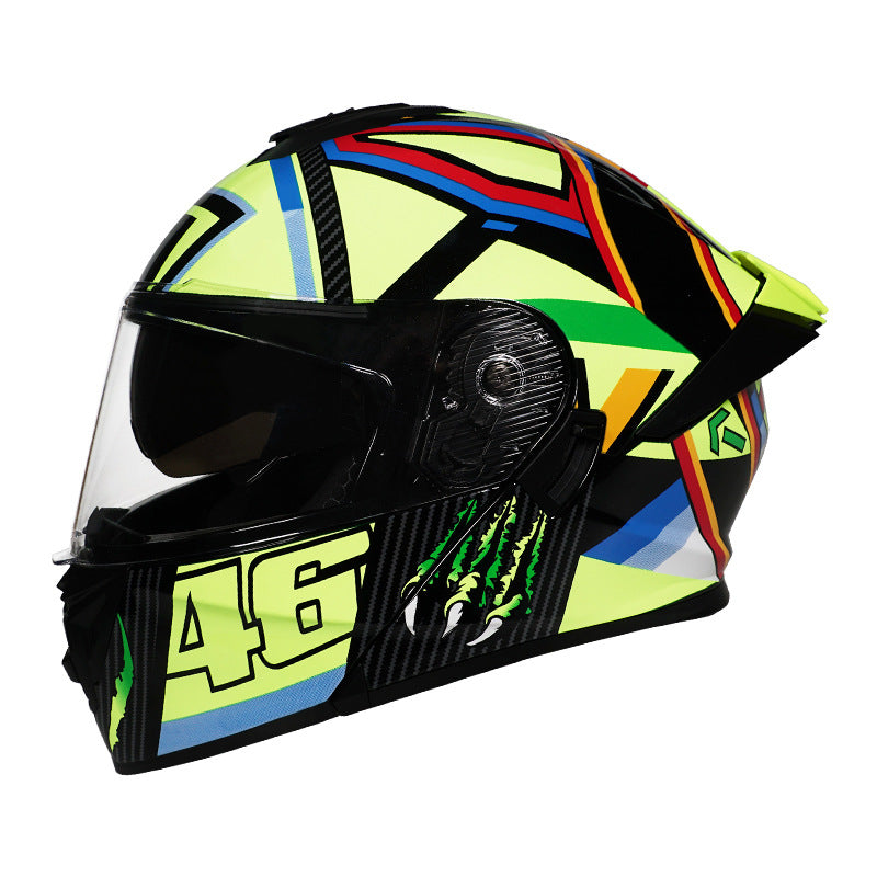 Dual-lens flip-up full-face helmet-I96