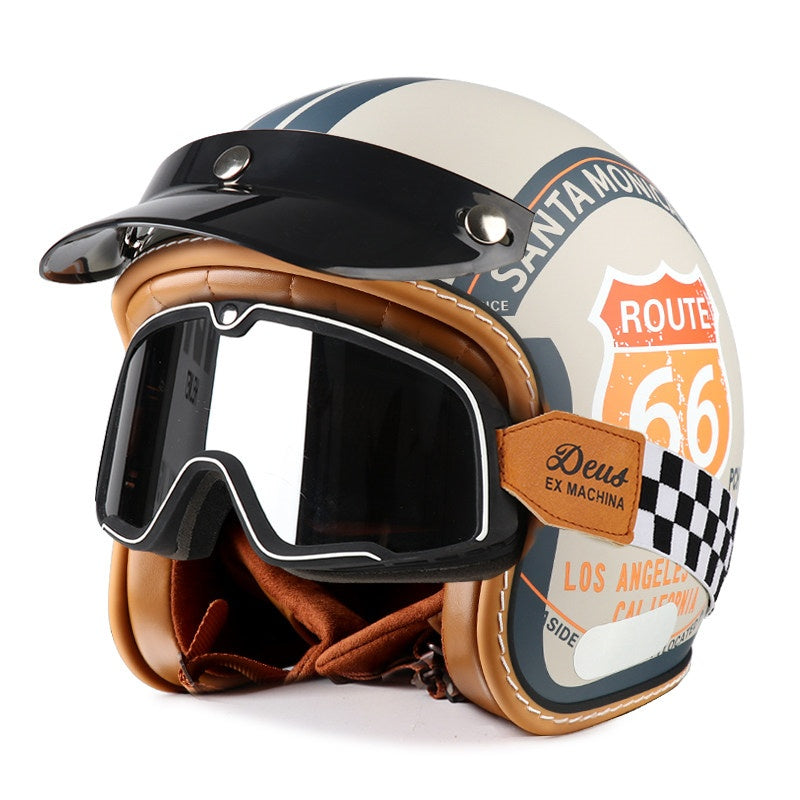 DOT Motorcycle Helmet 3/4 Half Helmet-I17