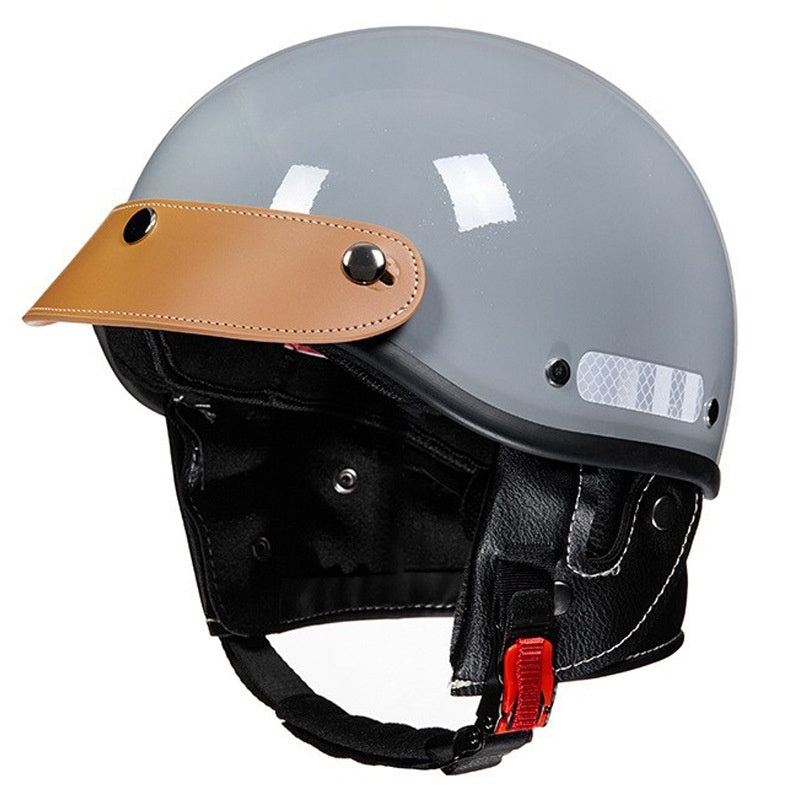 Retro-style motorcycle lightweight half helmet- I16