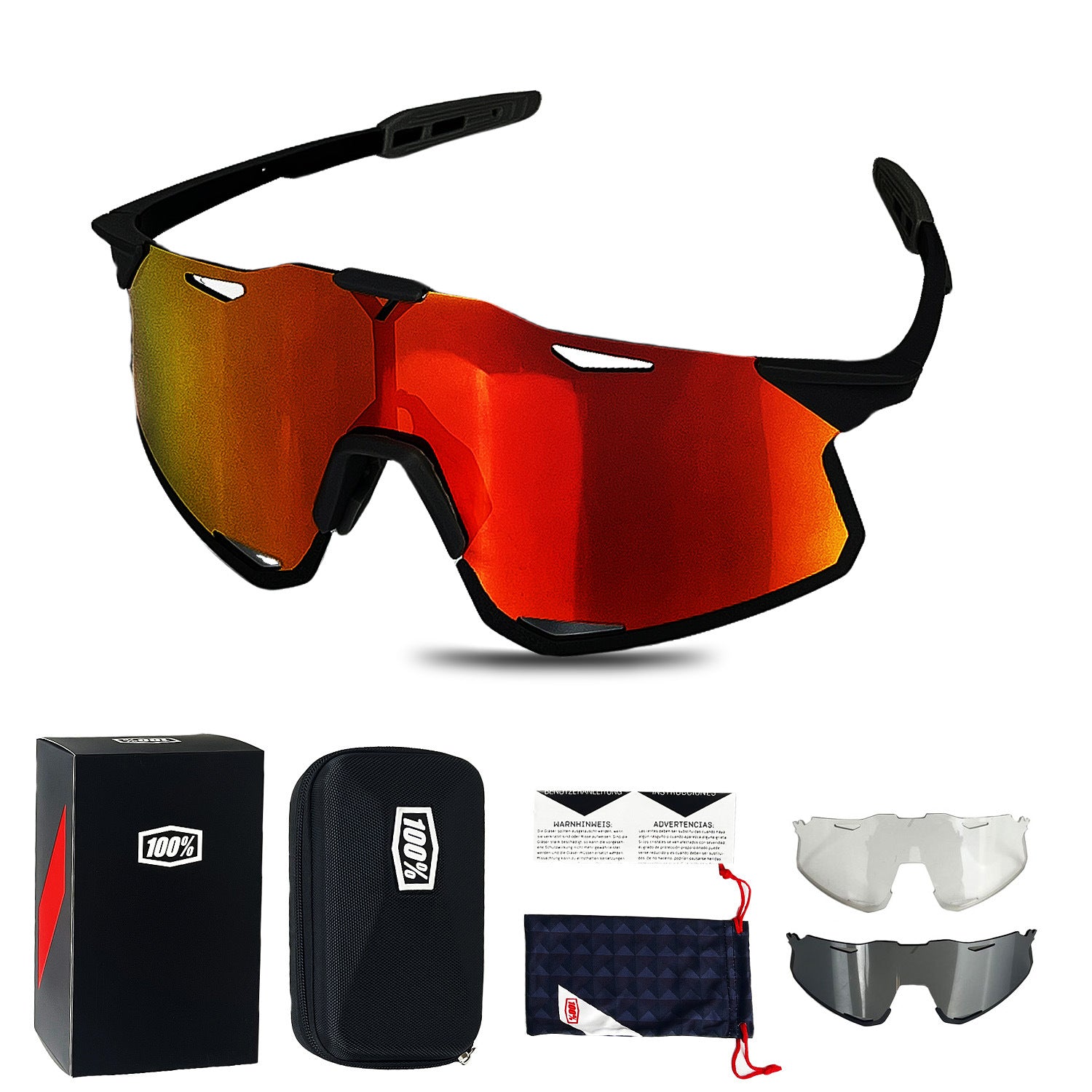 KTVMOTO Motorcycle riding sports goggles with interchangeable lenses set-H62