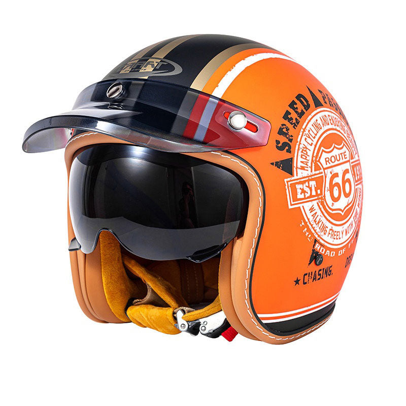 Retro open-face motorcycle helmet- I30