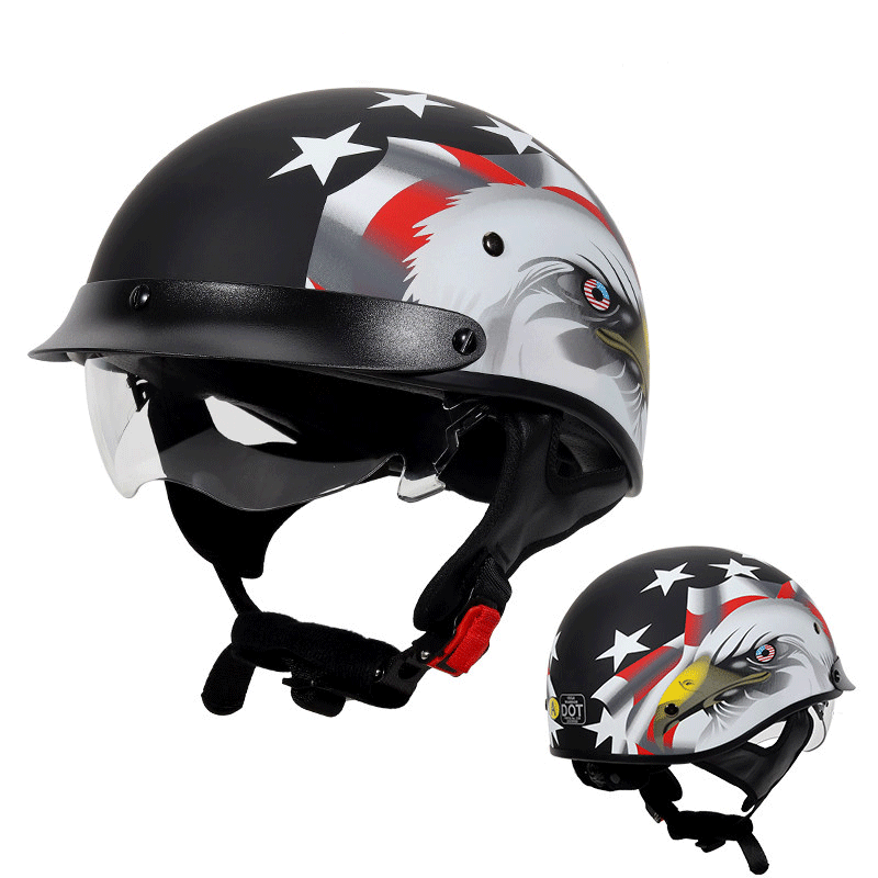 Retro motorcycle helmet-I38