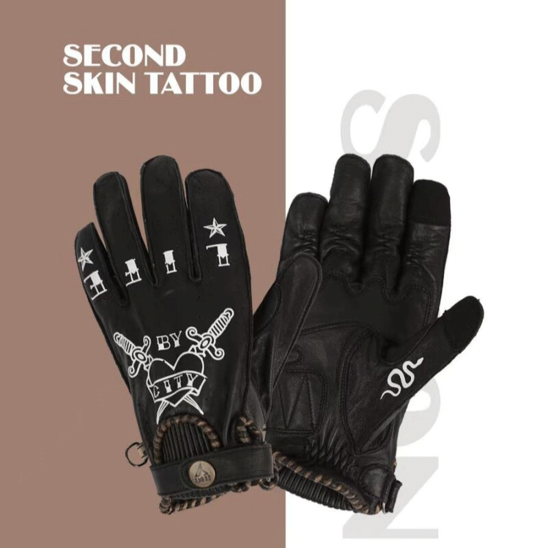 Retro Harley-Style Full-Finger Motorcycle Gloves-G43