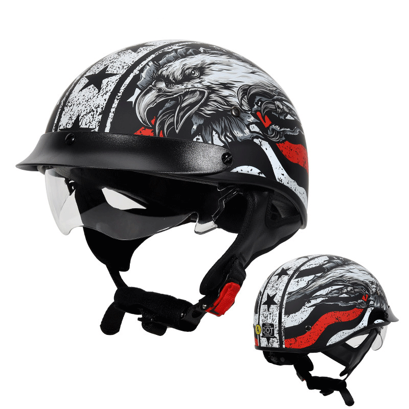 Retro motorcycle helmet-I38