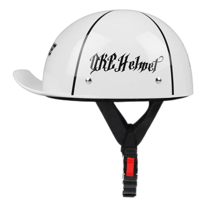 Retro baseball cap, retro motorcycle half helmet-I14