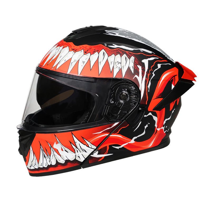 Dual-lens flip-up full-face helmet-I96