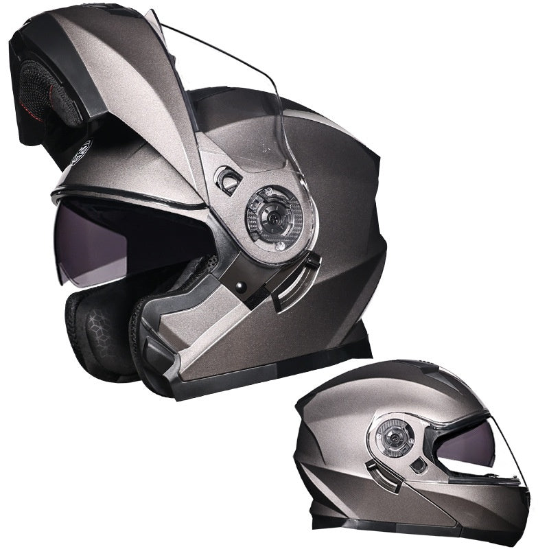 DOT-Certified Dual-Visor Modular Motorcycle Helmet-I215