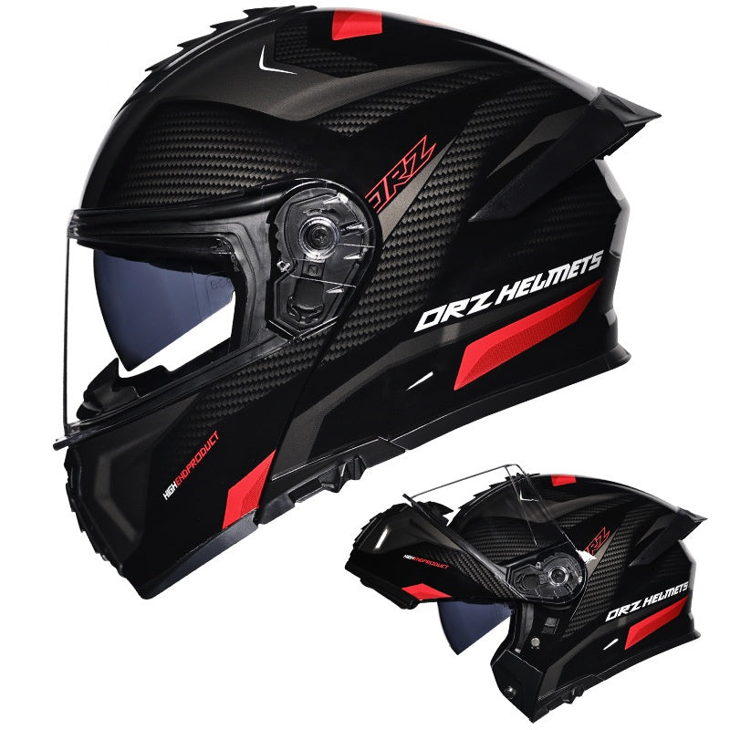 Flip-up helmet dual-lens motorcycle helmet-I174