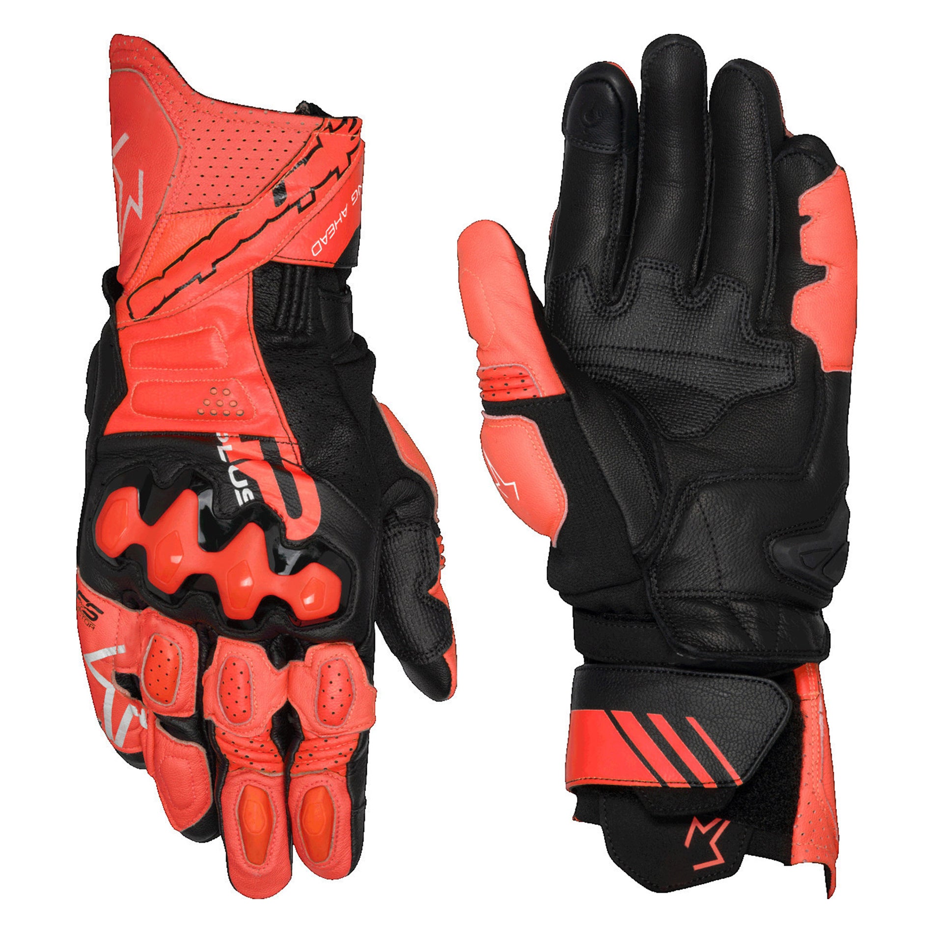 Motorcycle sheepskin touchscreen protective riding long gloves-G98