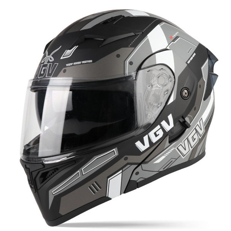 Carbon fiber modular flip-top motorcycle helmet-I47