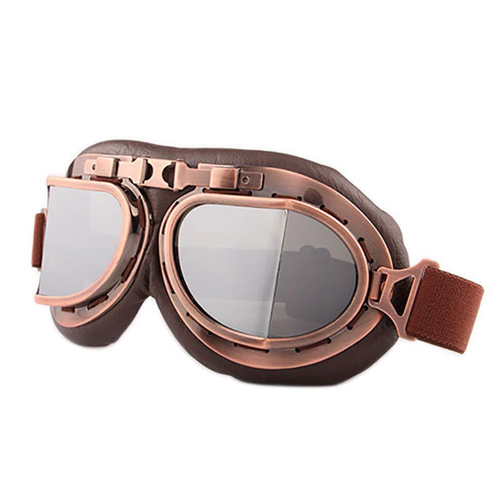Retro motorcycle steampunk angled goggles-H40