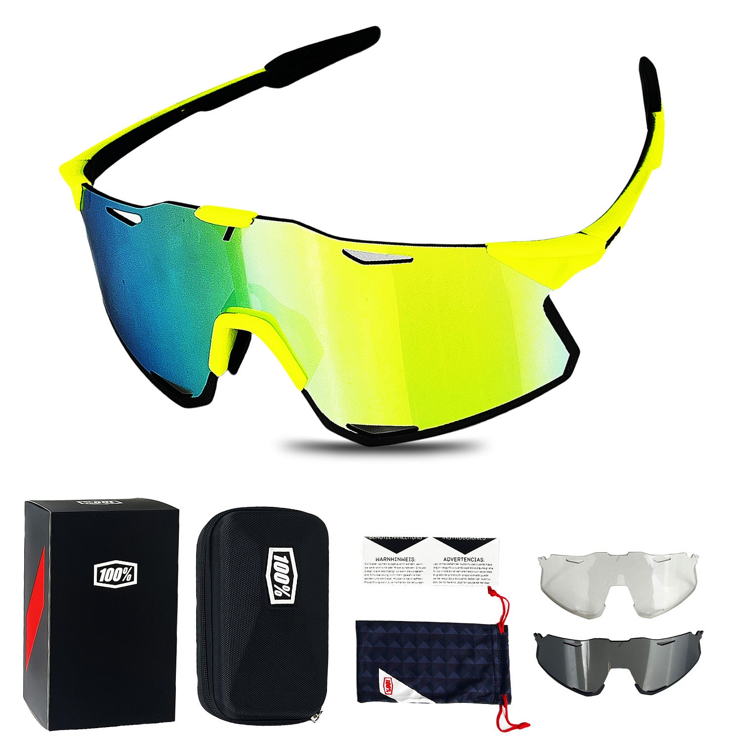 KTVMOTO Motorcycle riding sports goggles with interchangeable lenses set-H62