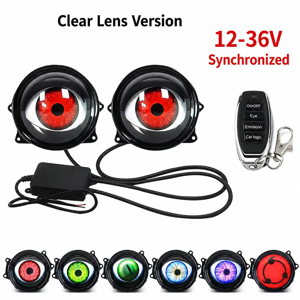KTVMOTO Motorcycle dynamic big eyes devil eye light-D24