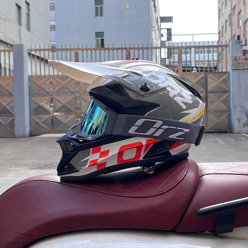 KTVMOTO Off-Road Motocross Helmet with Goggles for Dirt Bike Riding-I257
