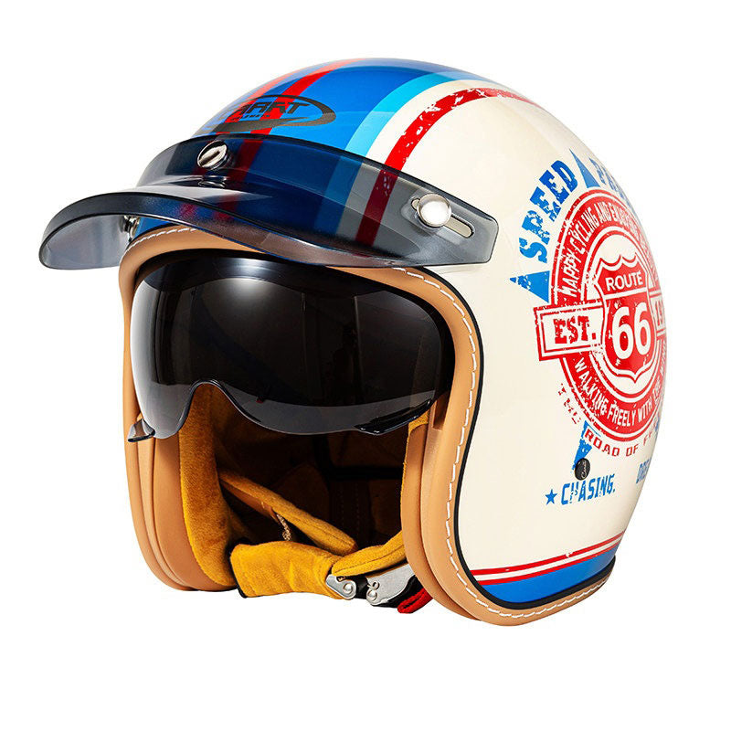 Retro open-face motorcycle helmet- I30