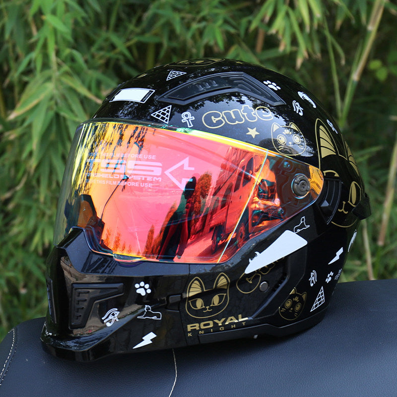 DOT-Certified Modular Motorcycle Helmet (Convertible Full-Face)-I165