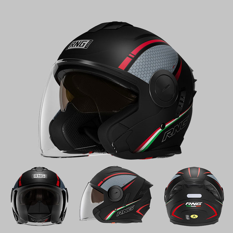 Motorcycle helmet with high-definition dual lenses-I77