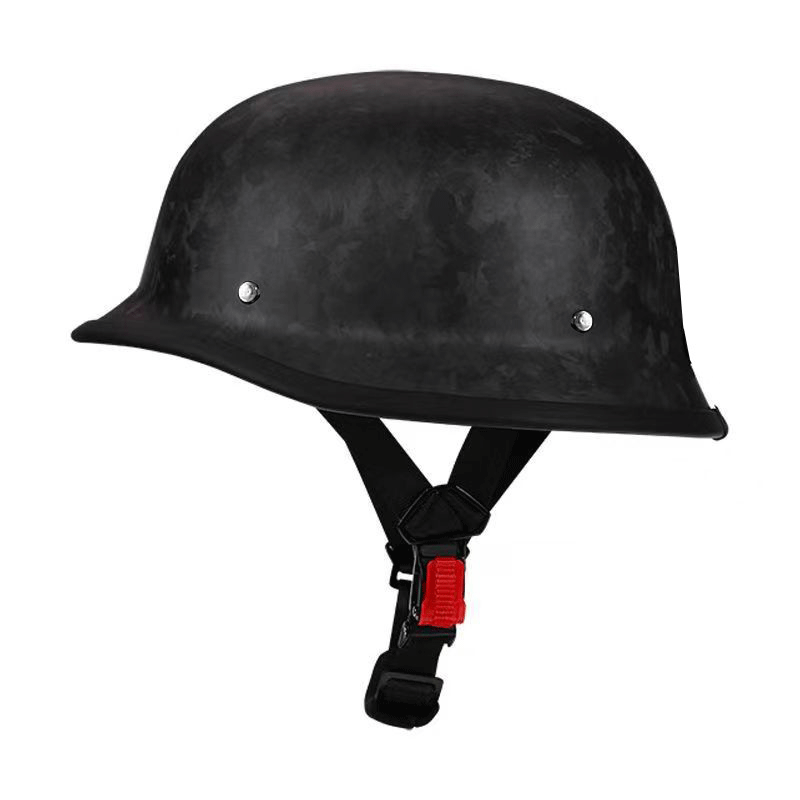 Carbon fiber retro motorcycle half helmet-I51