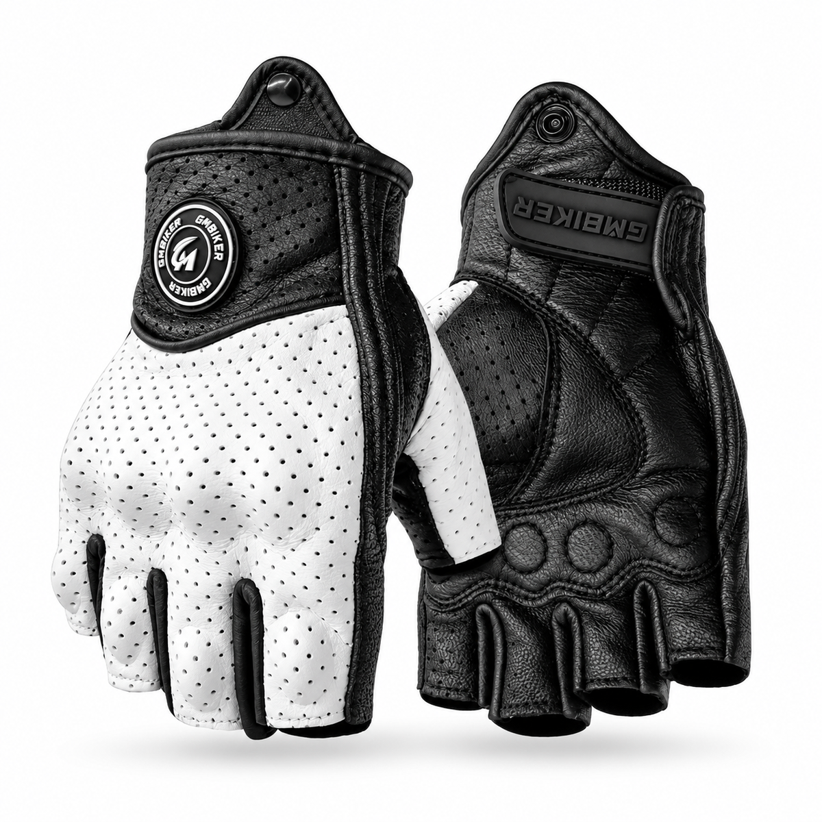 KTVMOTO Touchscreen Genuine Leather Motorcycle Riding Gloves - G105
