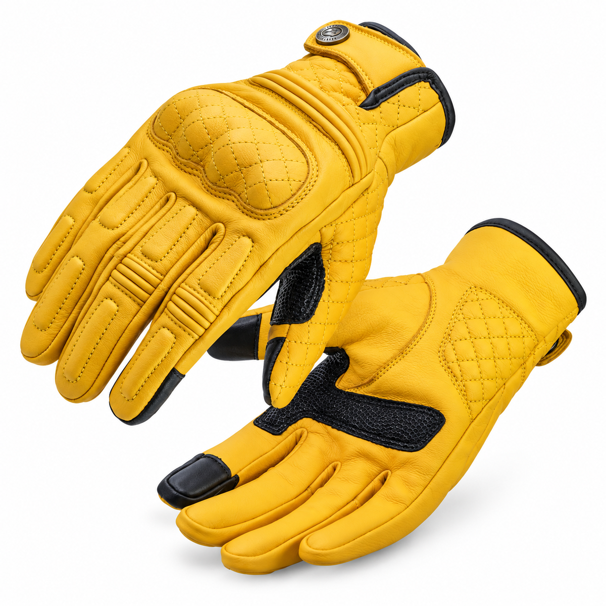 KTVMOTO Vintage Sheepskin Motorcycle Riding Gloves-G103