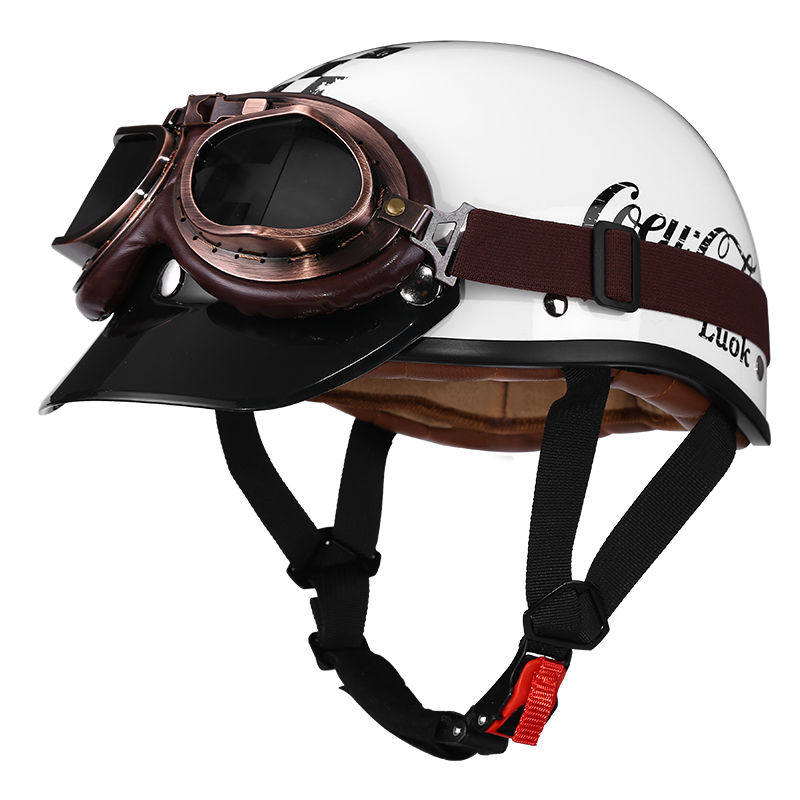 Retro half-helmet, summer travel gear-I18