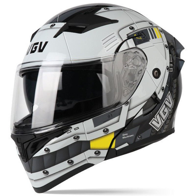 Carbon fiber modular flip-top motorcycle helmet-I47