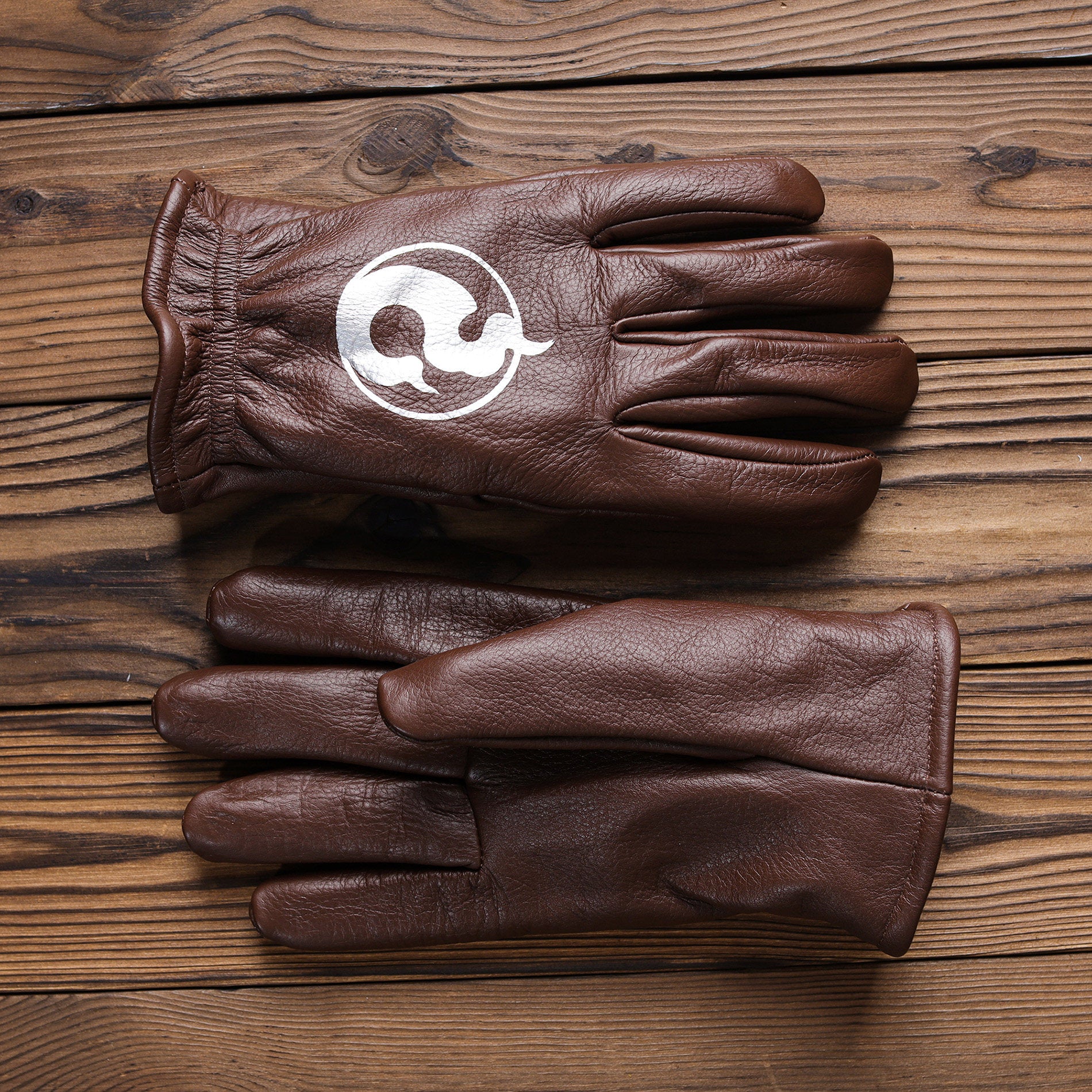 Retro frosted cowhide outdoor cycling gloves-G38