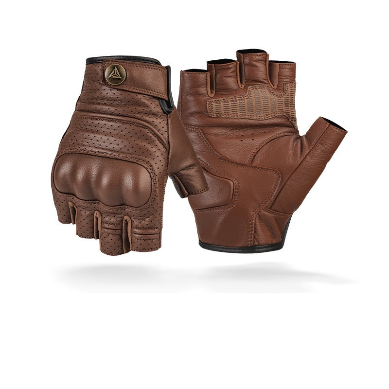Retro half-finger gloves, breathable-G70