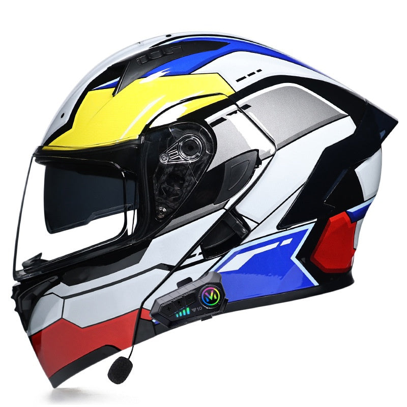 Motorcycle Helmet with Bluetooth and Transparent Visor-I161