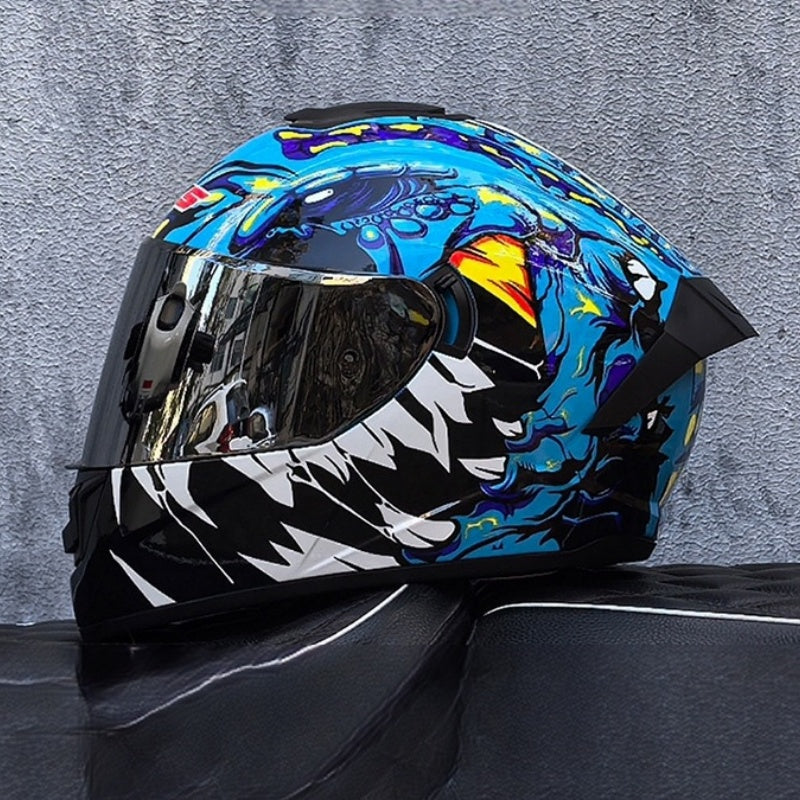 Bluetooth motorcycle helmet with dual visors-I245