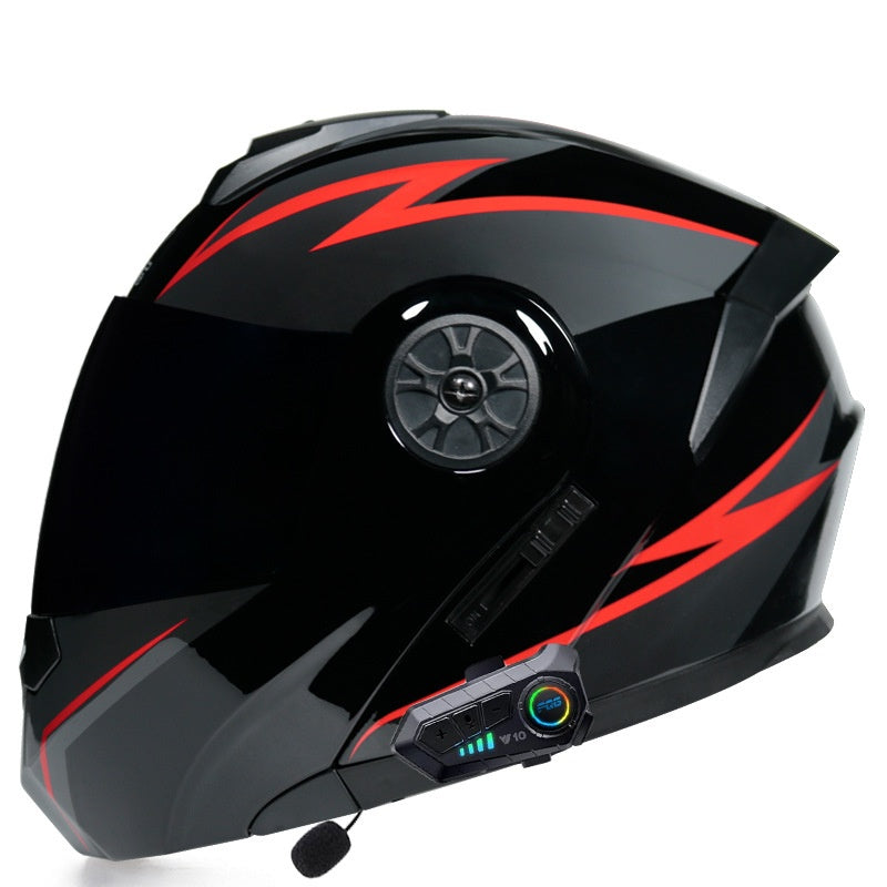 Dual-Visor Bluetooth Flip-Up Motorcycle Helmet - I232