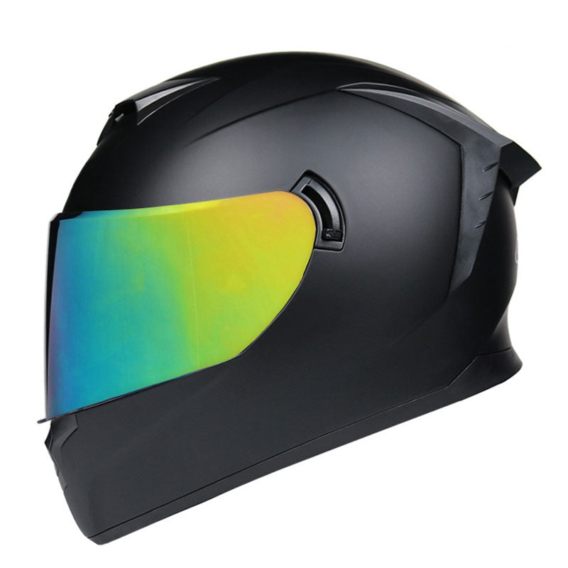 Full-face motorcycle helmet with dual visors-I204