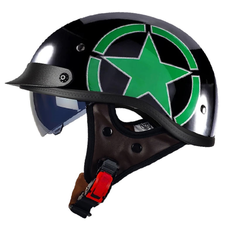 DOT Retro Open-Type Motorcycle Half Helmet Breathable-I13