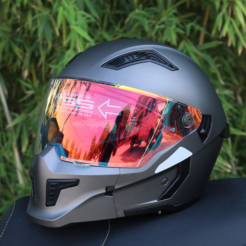 DOT-Certified Modular Motorcycle Helmet (Convertible Full-Face)-I165