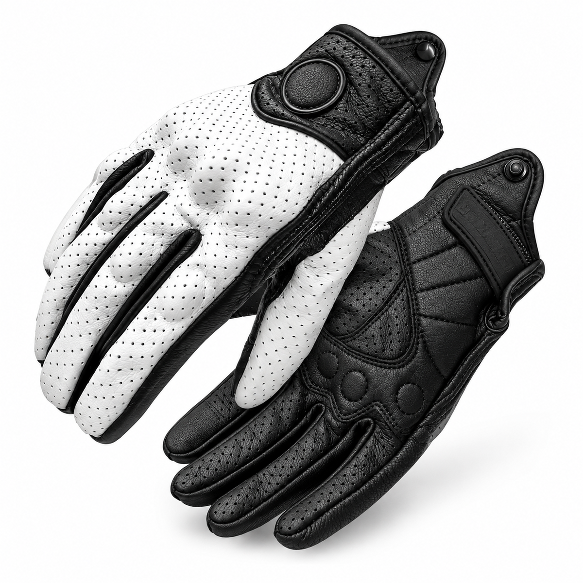 KTVMOTO Touchscreen Genuine Leather Motorcycle Riding Gloves - G105