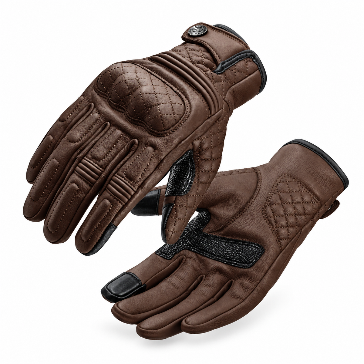 KTVMOTO Vintage Sheepskin Motorcycle Riding Gloves-G103