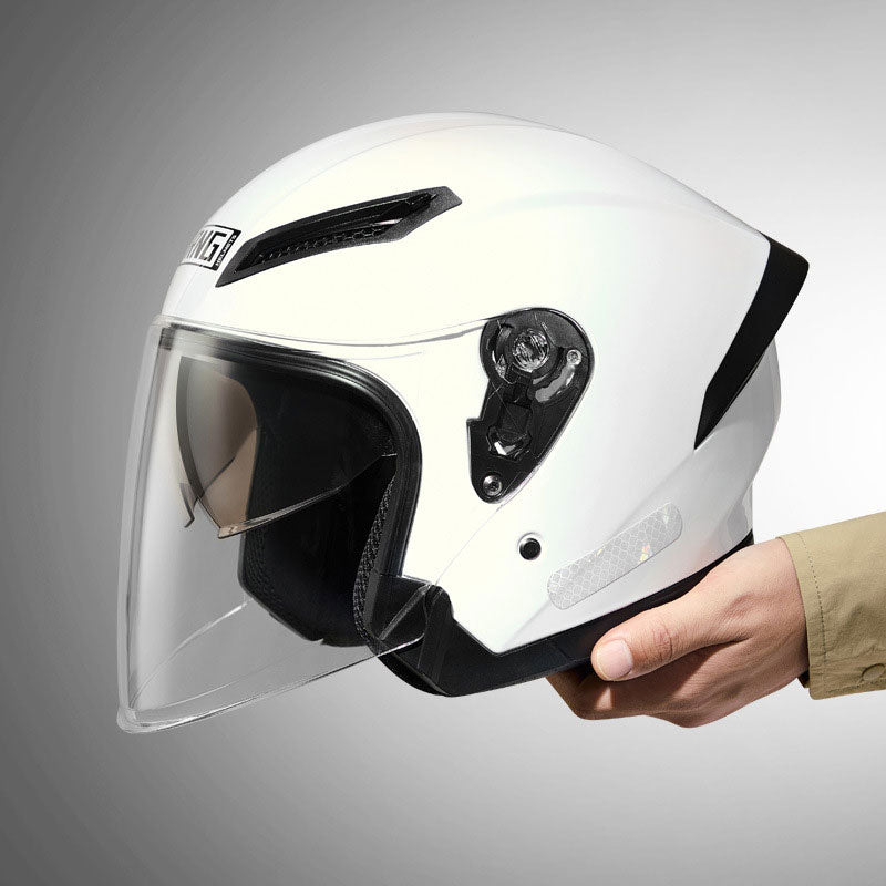 Dual-lens open-face motorcycle helmet-I78