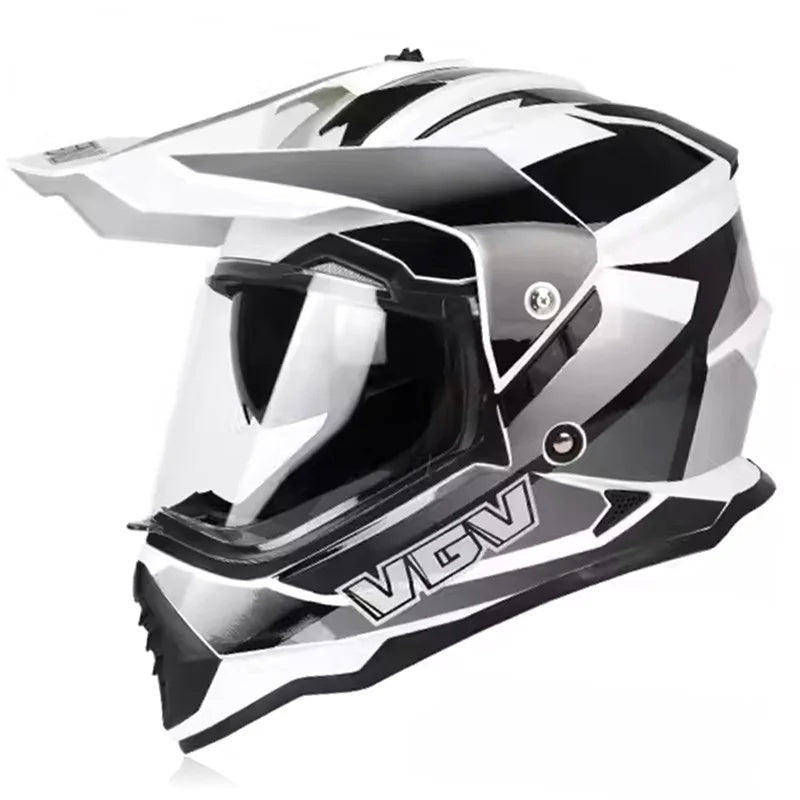 Dual-lens adventure motocross helmet-I63