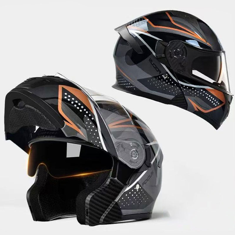 Retro motocross full helmet-I94