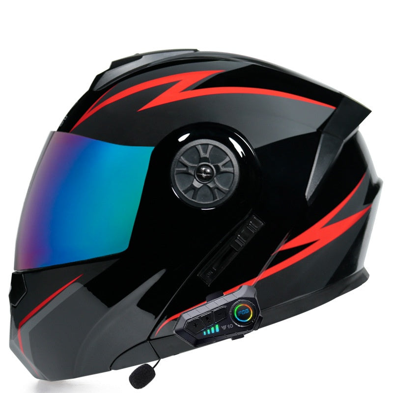Dual-Visor Bluetooth Flip-Up Motorcycle Helmet - I232