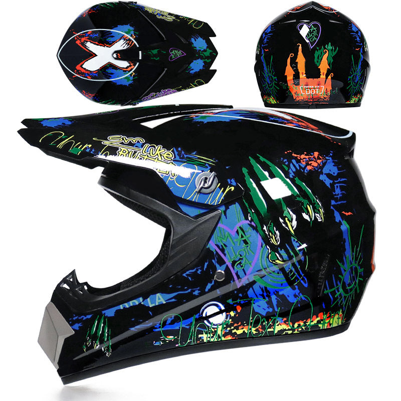 Full-face helmet for motocross and go-karting-I166