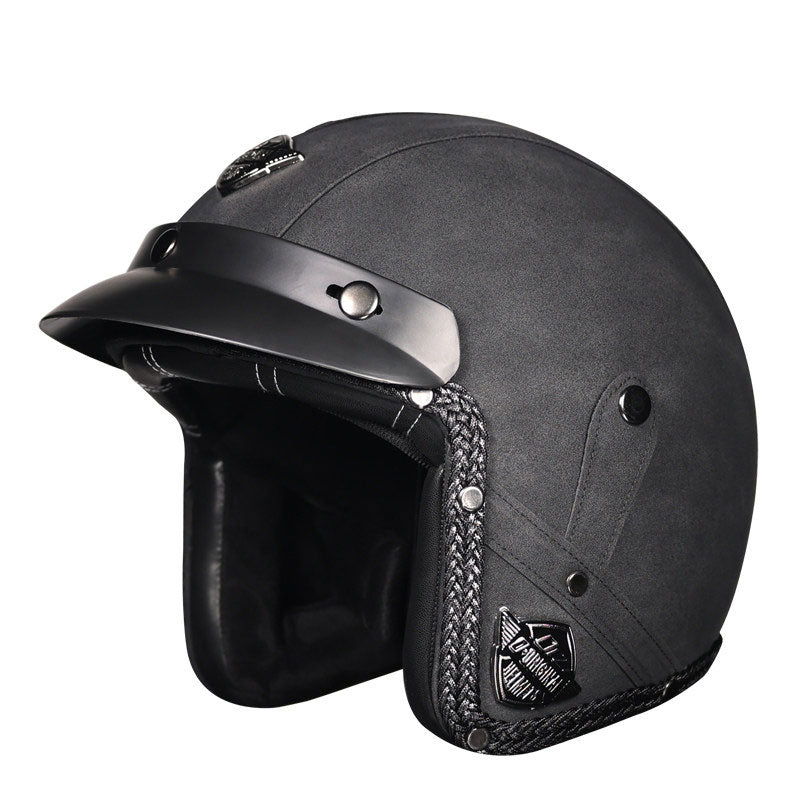 Retro lightweight open-face motorcycle helmet-I26